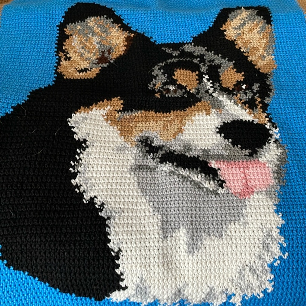 Pembroke Welsh Corgi Afghan 42x48